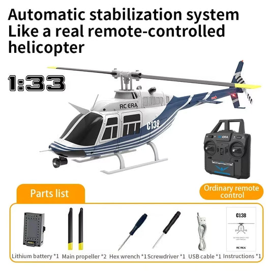 Rc Era C138 1:33 Six Channel Single Paddle Aileron Helicopter Without Optical Flow
