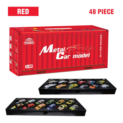 Metal Car Model Set With Container Gift Box