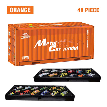 Metal Car Model Set With Container Gift Box