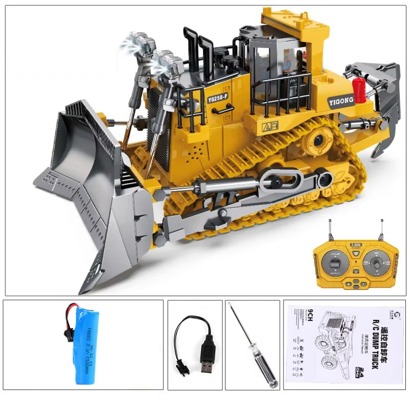 Yellow Bulldozer Remote Controlled Construction RTR