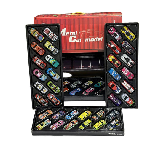 Metal Car Model Set With Container Gift Box