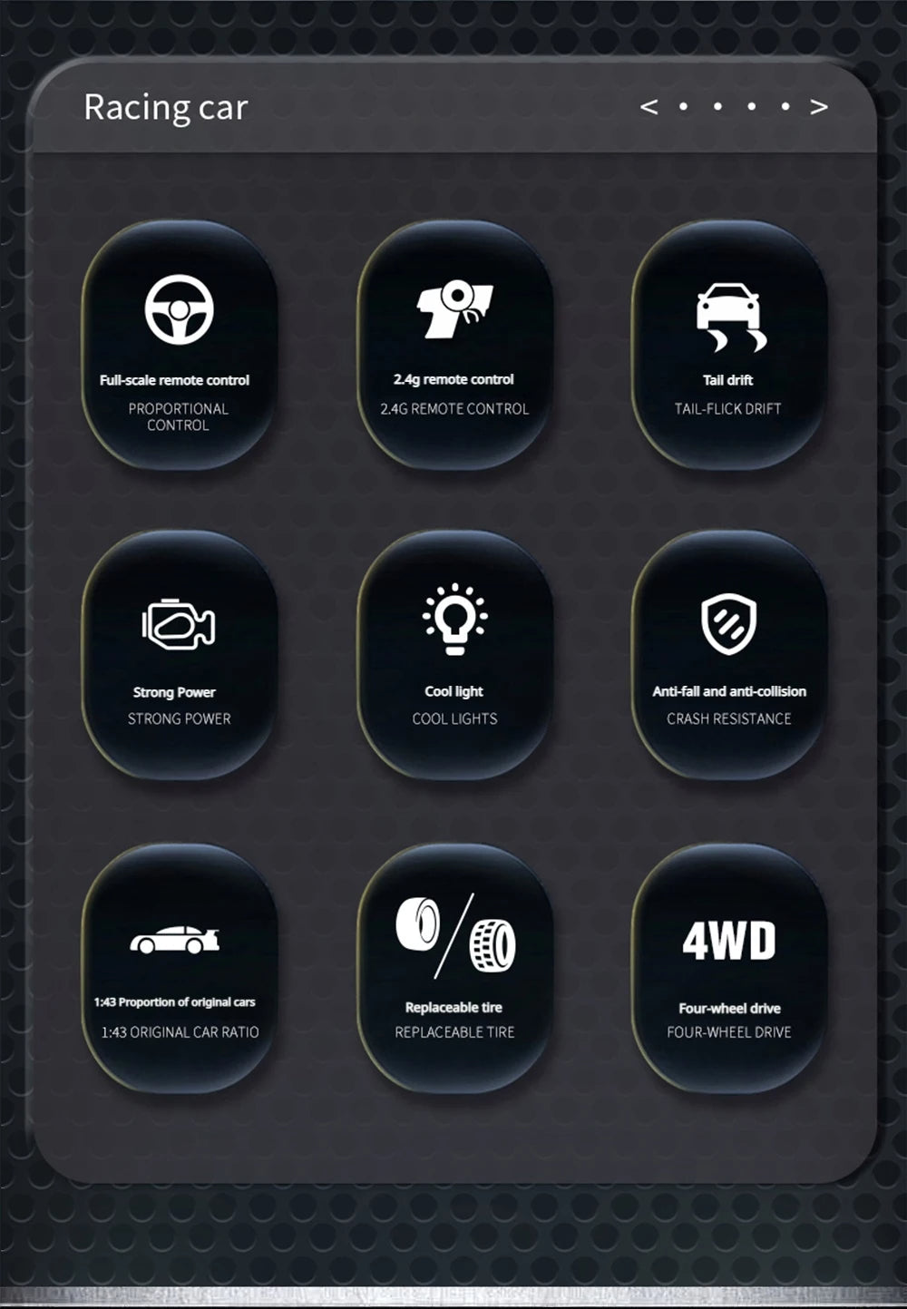 WLToys Drift Gyro Enabled Switchable 4WD Drift Race Car