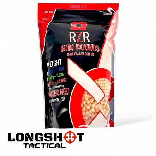RZR 0.25g Tracer Airsoft BBs (6000 Red) – Nuprol | Longshot Tactical UK