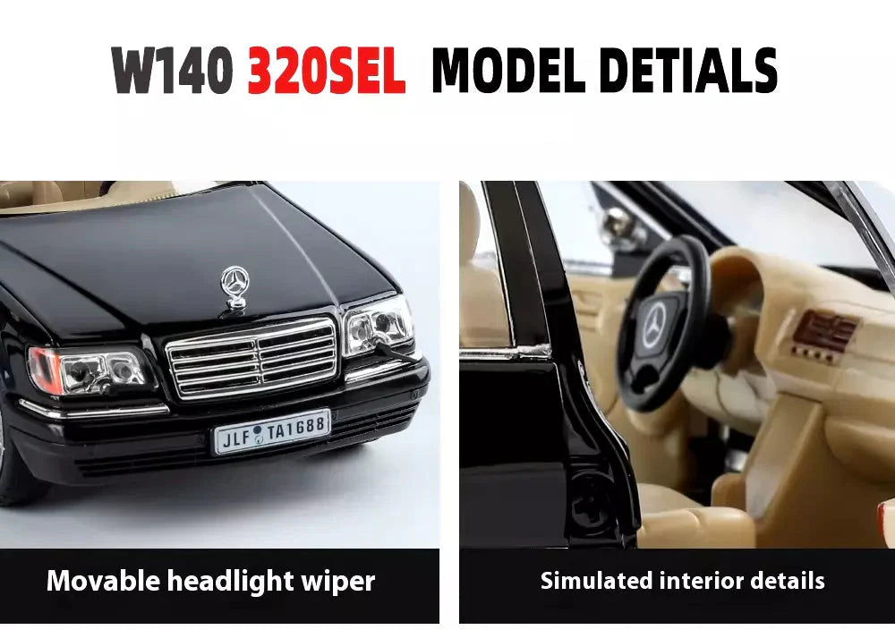 Replica W140 320SEL Classic Diecast Car