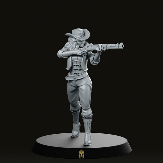 Sheriff Vienna B Cowgirl on Foot Miniature