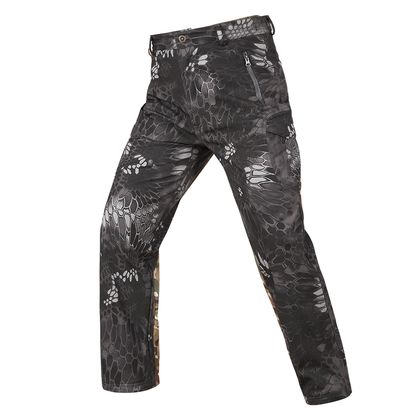Winter Fleece Lined Softshell Tactical Pants for Ski Snowboard Outdoor-9