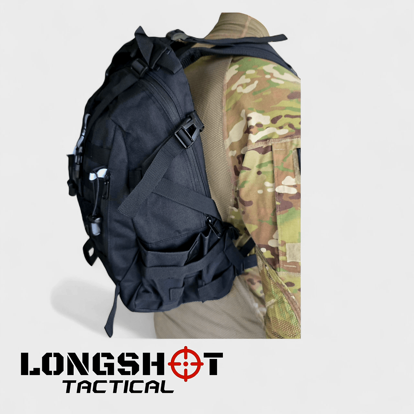 Tactical Backpack Day Pack -  Black