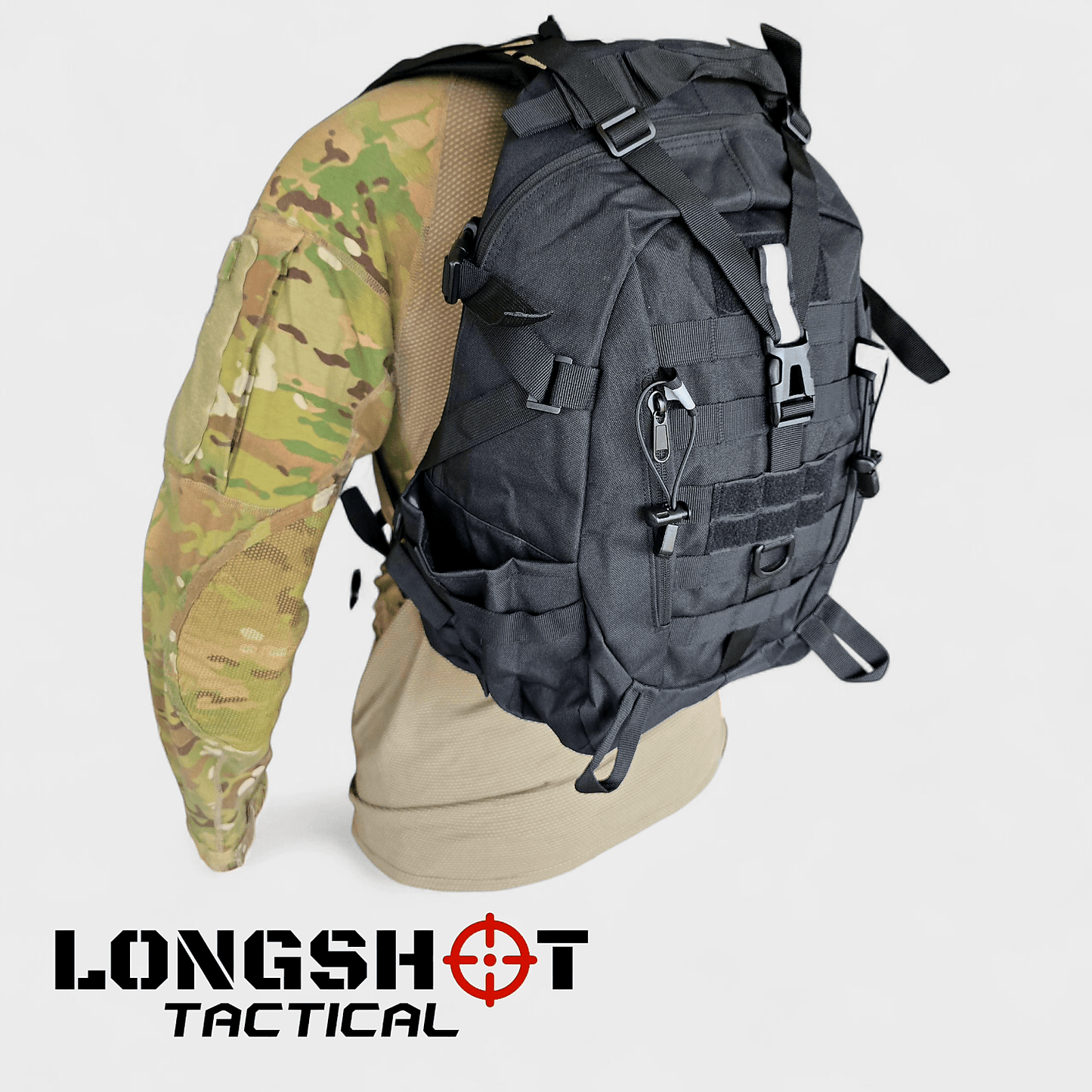 Tactical Backpack Day Pack -  Black
