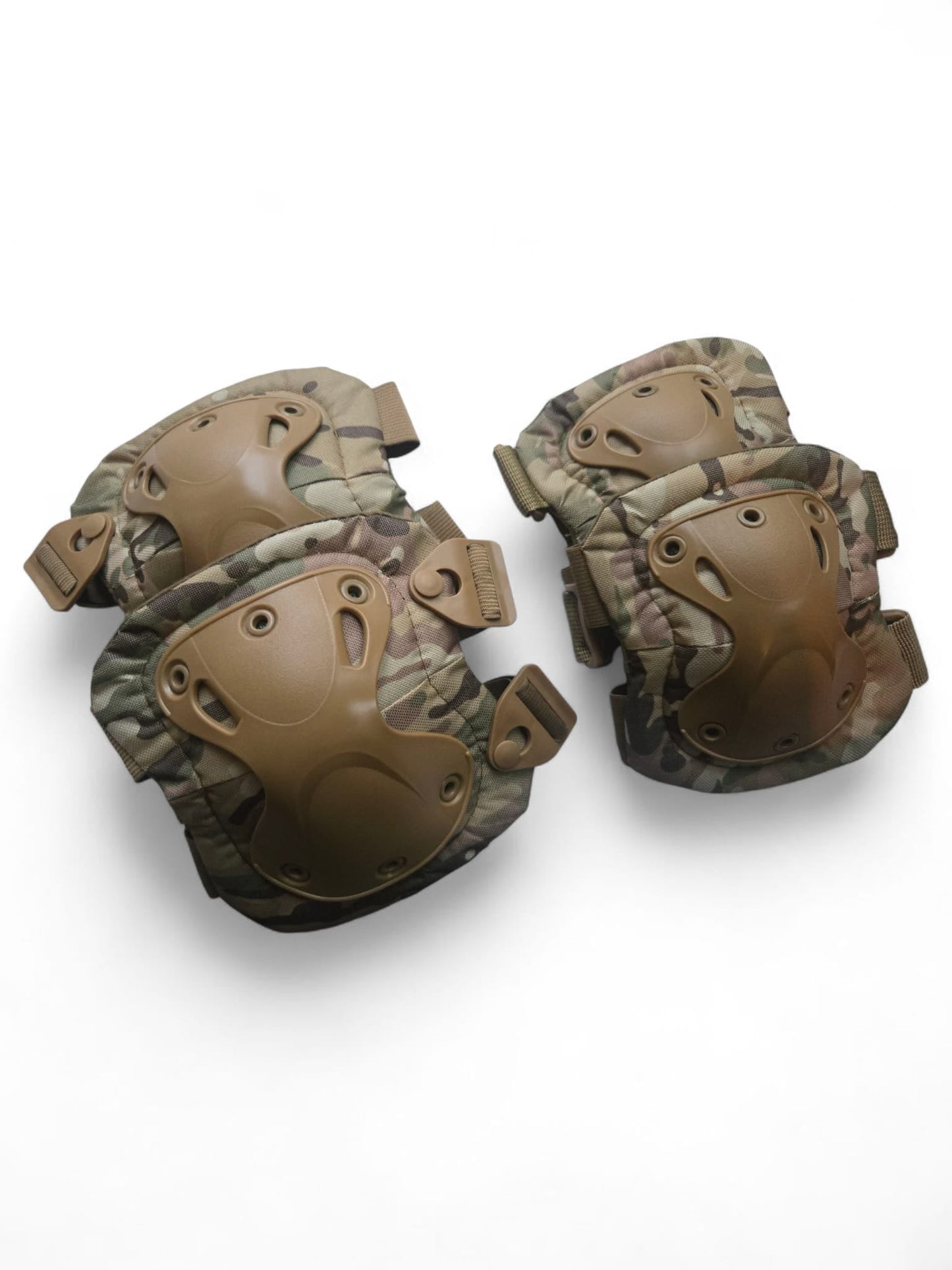 Tactical Knee Pads and Elbow Pads set with free bag - Multi Terrain Camo