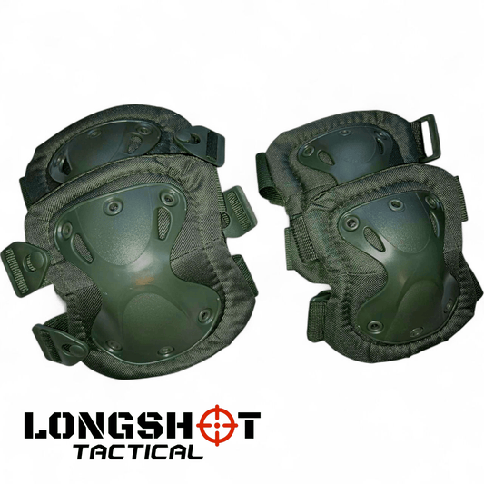 Tactical Knee Pads and Elbow Pads set with free bag - Olive Green