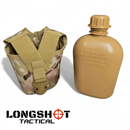 Tactical Water Bottle - Army Style With Molle Attachments