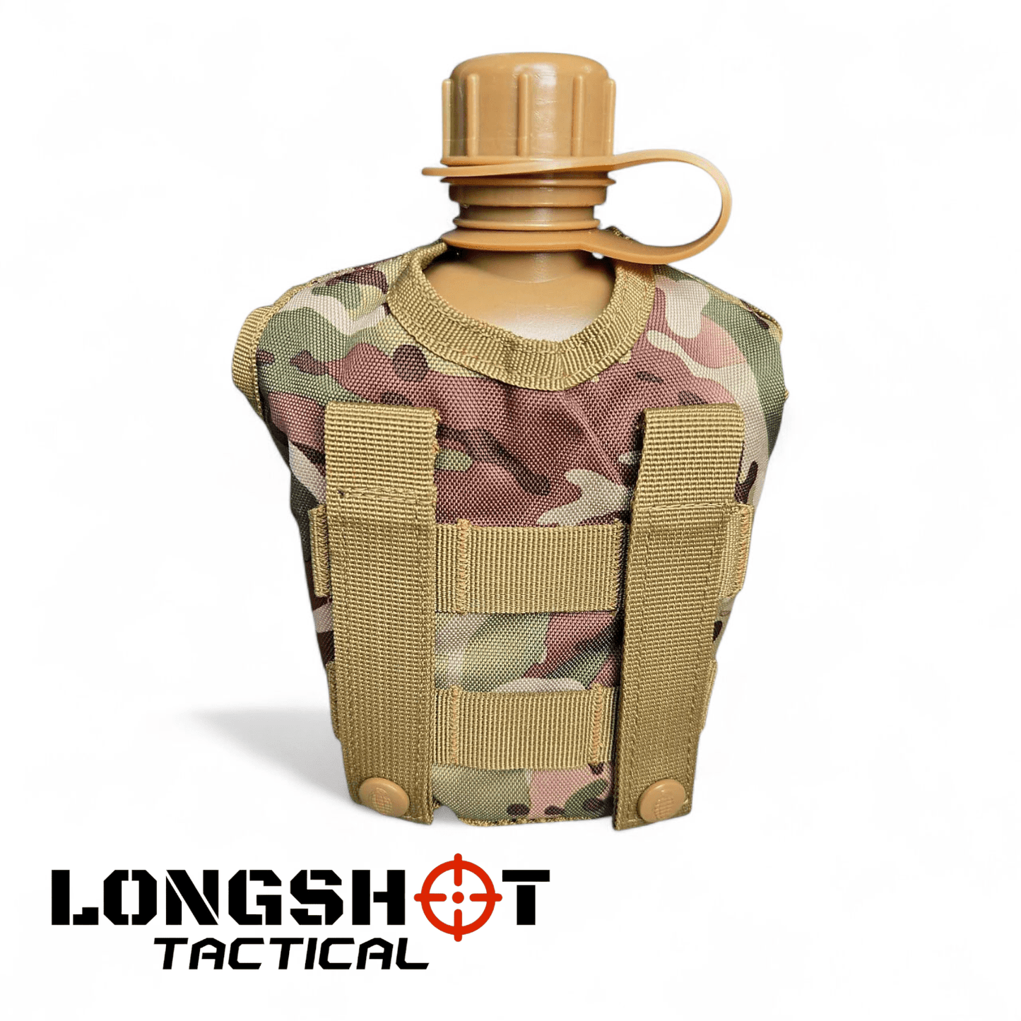 Tactical Water Bottle - Army Style With Molle Attachments