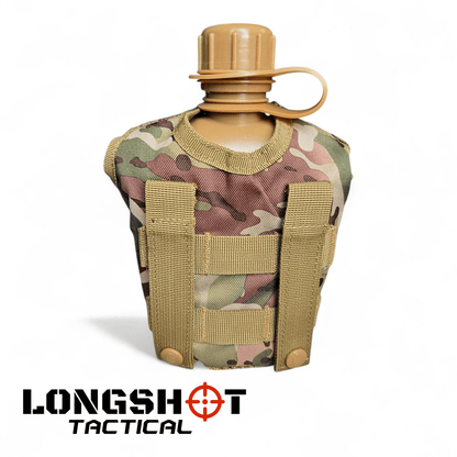 Tactical Water Bottle - Army Style With Molle Attachments