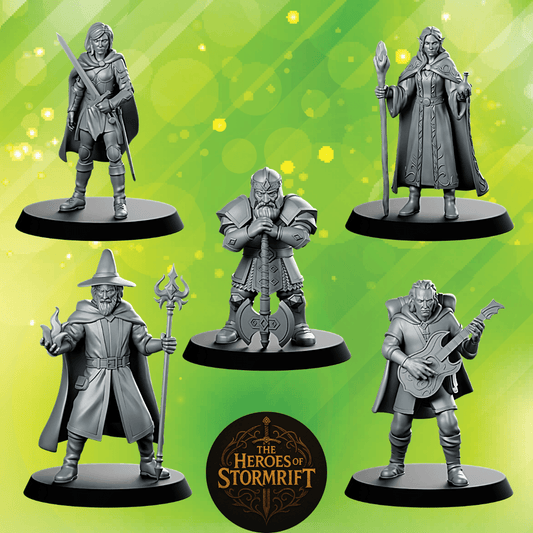 The Heroes of Stormrift – Legendary Fantasy Miniature Set