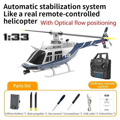 C138 1:33 Six Channel Single Paddle Aileron Helicopter with Optical Flow