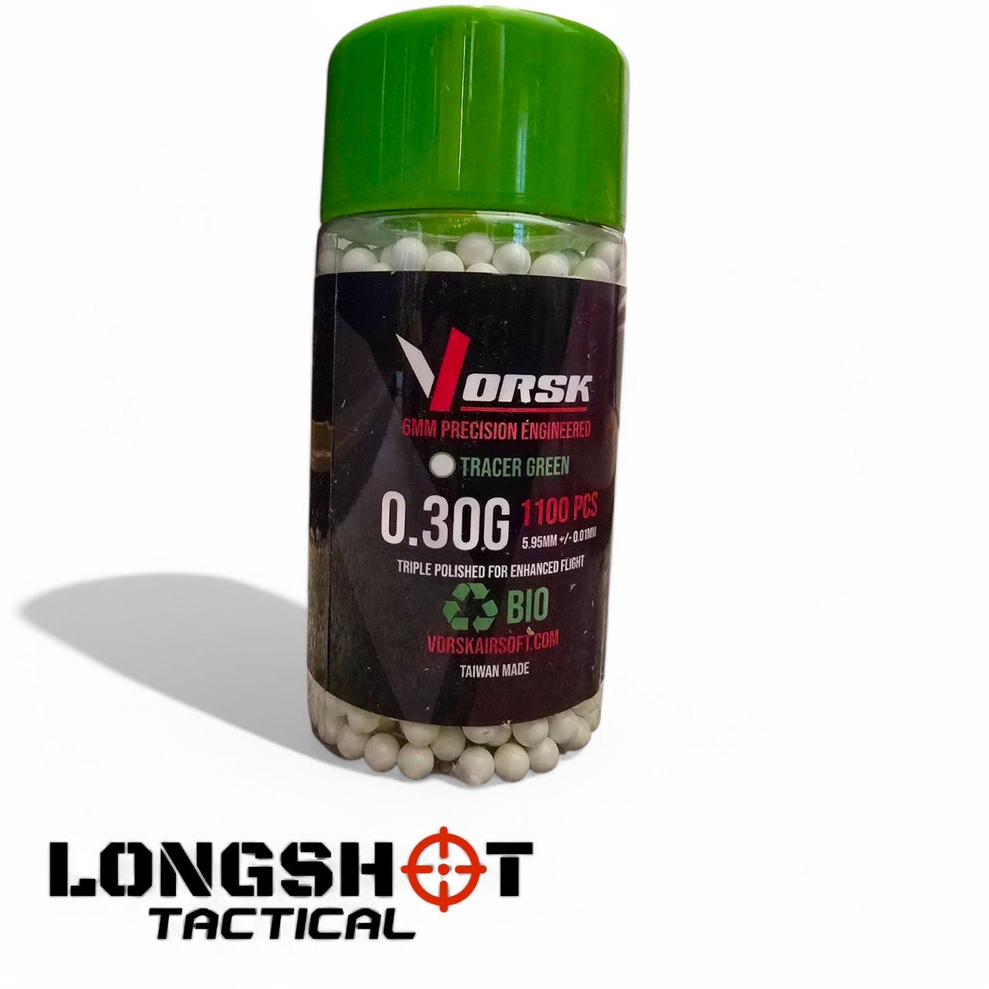 VORSK Green Tracer Airsoft BBs 0.30g 1100rd