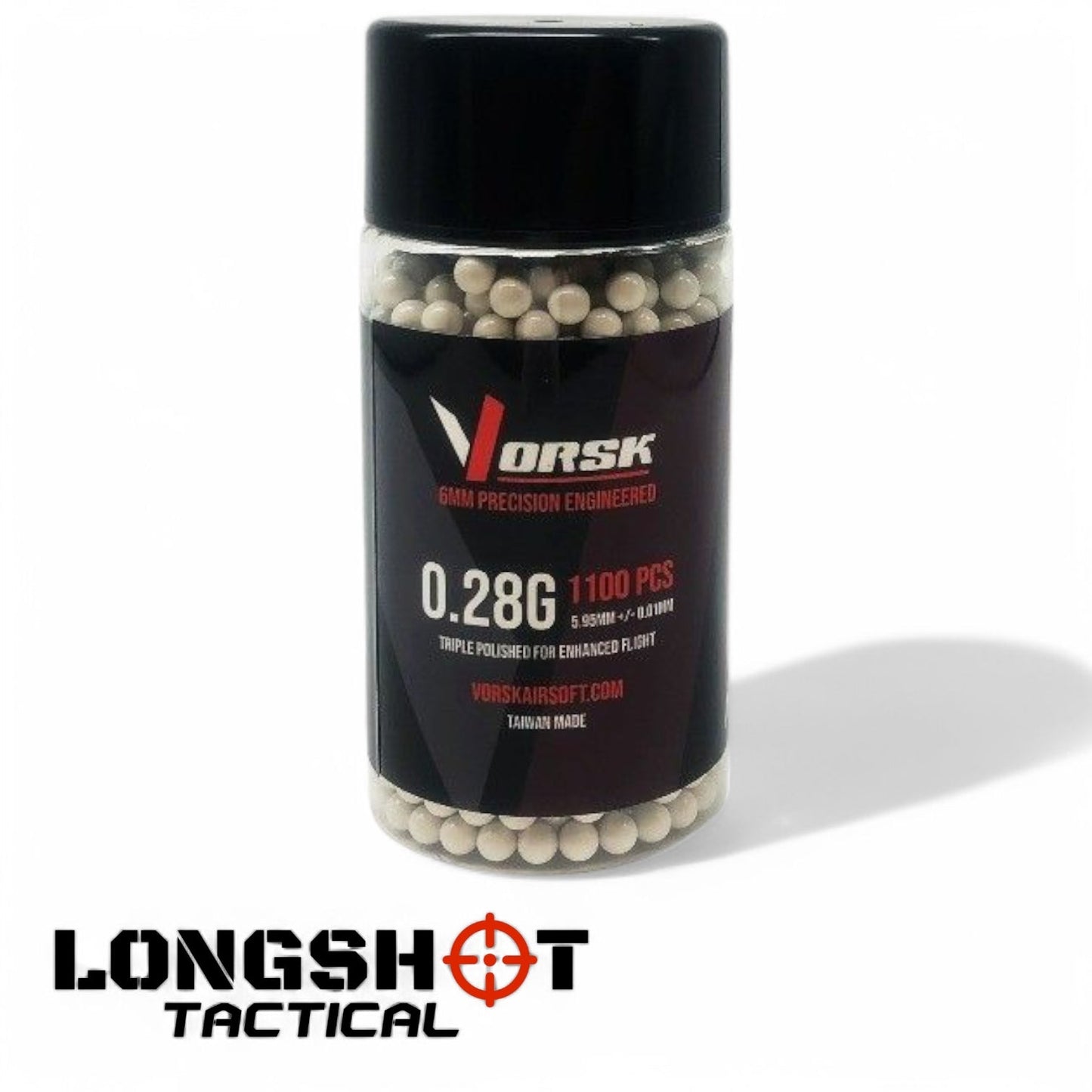 VORSK 0.28g Airsoft BBs 1100rd Bottle