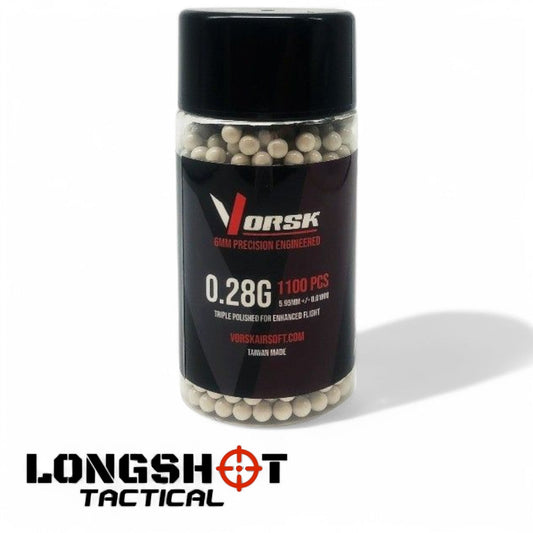 VORSK 0.28g Airsoft BBs 1100rd Bottle